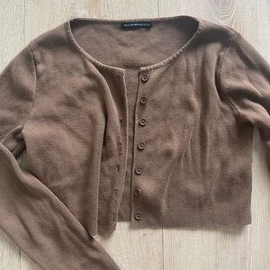 Brandy Melville brown cropped cardigan